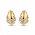 The Entwine Studs, two-tone wrapped dome earrings, product view | THE ARCIVE