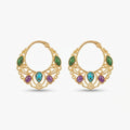 The Kasbah Hoops, filigree gemstone hoop earrings, product view | THE ARCIVE