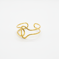 The Lasso Cuff, gold-tone wire knot cuff, product view | THE ARCIVE