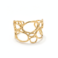 The Lattice Cuff, organic open loop gold cuff, close-up detail | THE ARCIVE