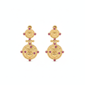 The Seraph Drops, gold cherub coin drop earrings, product view | THE ARCIVE