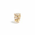 The Spiral Ear Cuff, gold crystal spiral ear cuff, product view | THE ARCIVE
