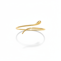 The Tendril Bangle, slim gold wrap bangle, flat lay view | THE ARCIVE