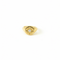 Éclat Star Signet Ring — gold signet ring with north star crystal | THE ARCIVE