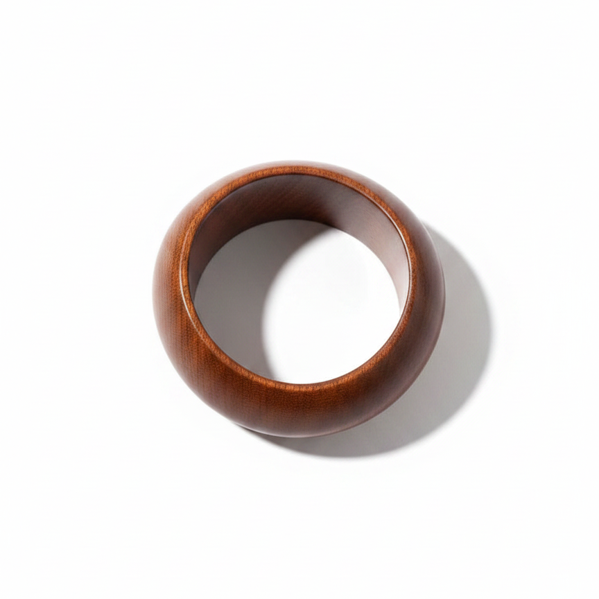 Natural Wood Round Bangle — wood round bangle flat lay | THE ARCIVE