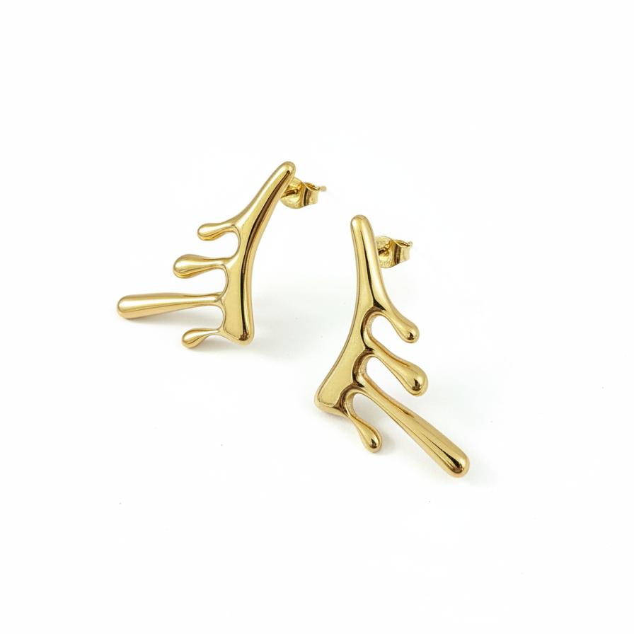 Brume Drops — mist-inspired gold drop earrings | THE ARCIVE