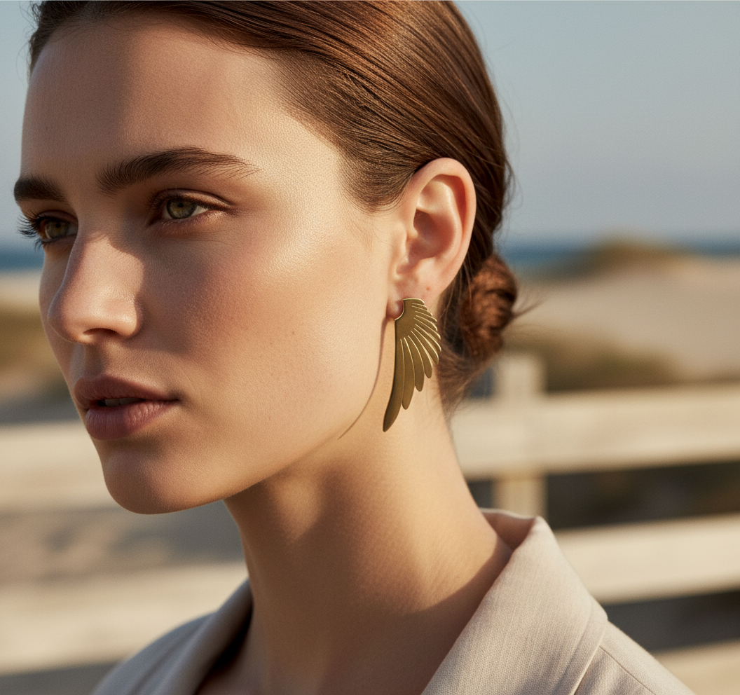 Flamme Drops — flame shaped earrings lifestyle | THE ARCIVE