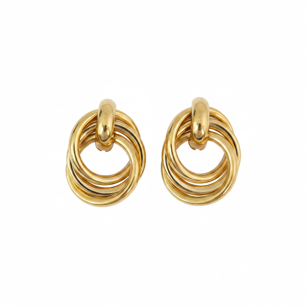 Cœur Drops — heart-shaped gold drop earrings | THE ARCIVE