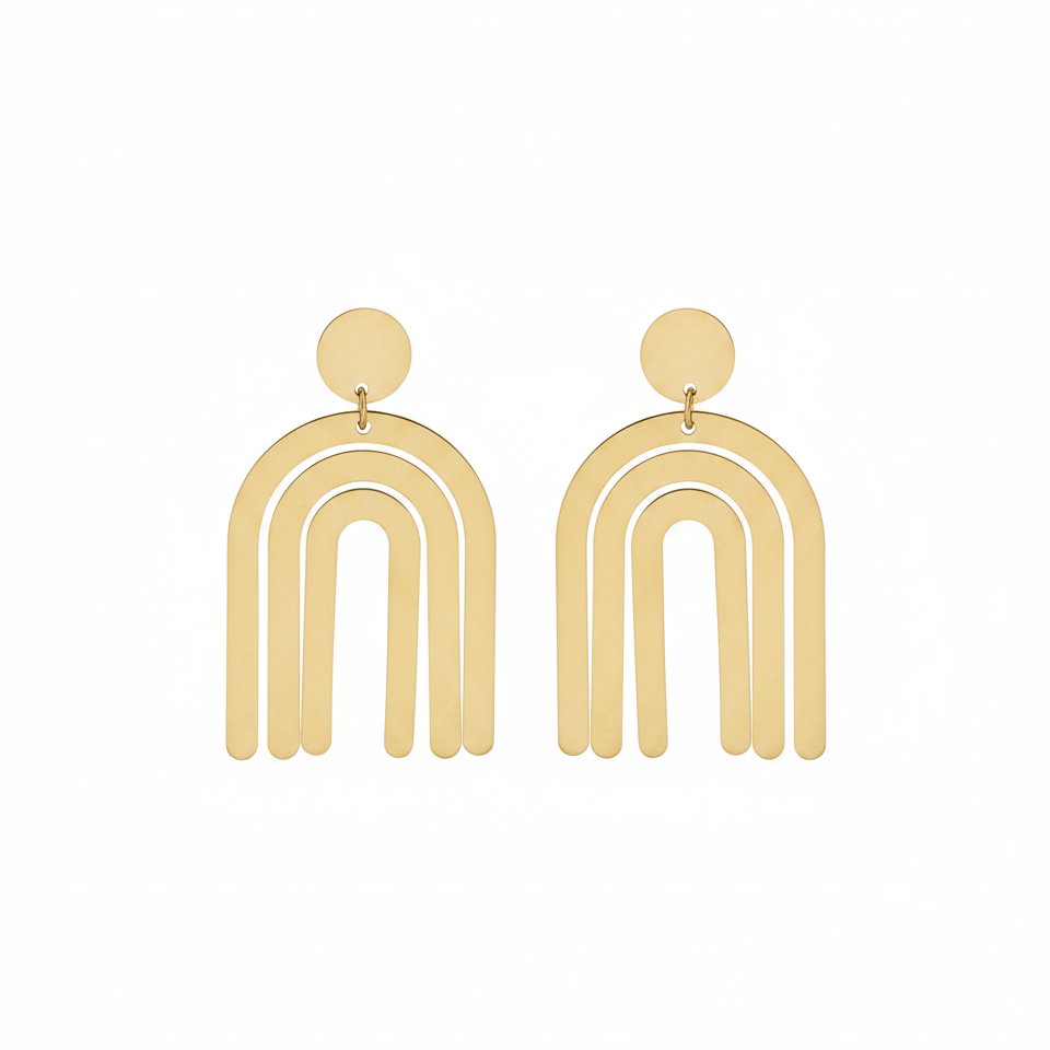 Céleste Drops — star inspired gold earrings angle | THE ARCIVE