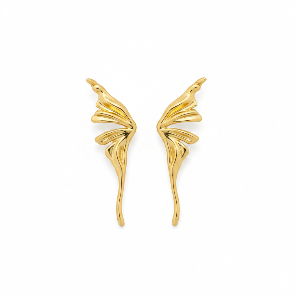 Nuage Studs — cloud shaped earrings angle | THE ARCIVE