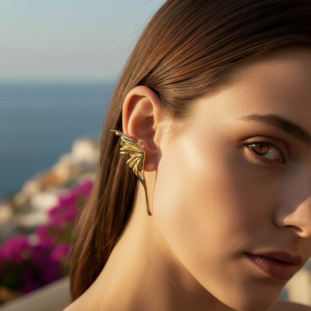 Nuage Studs — gold cloud stud earrings lifestyle | THE ARCIVE