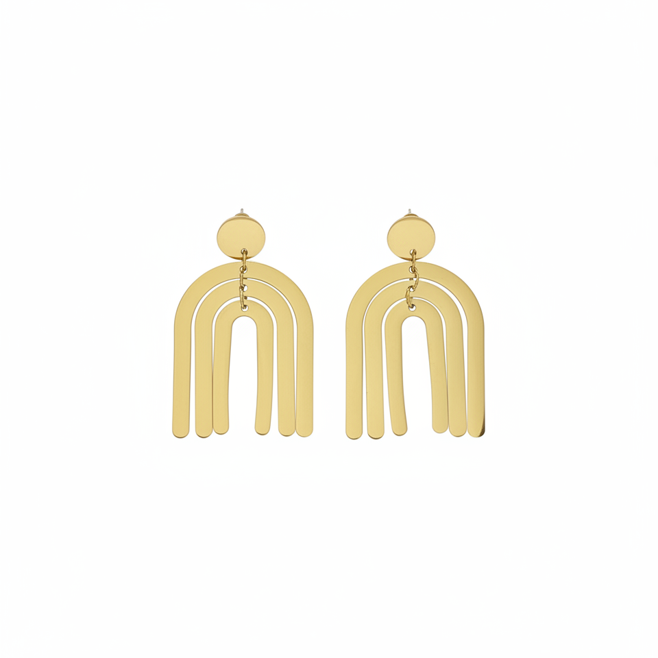 Céleste Drops — celestial star gold drop earrings | THE ARCIVE