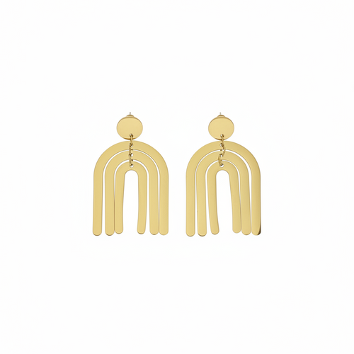 Céleste Drops — celestial star gold drop earrings | THE ARCIVE