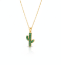 Cactus Pendant Necklace — green zircon cactus pendant | THE ARCIVE