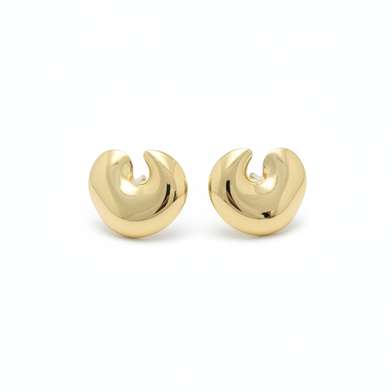 Lune Hoops — crescent moon gold hoop earrings | THE ARCIVE