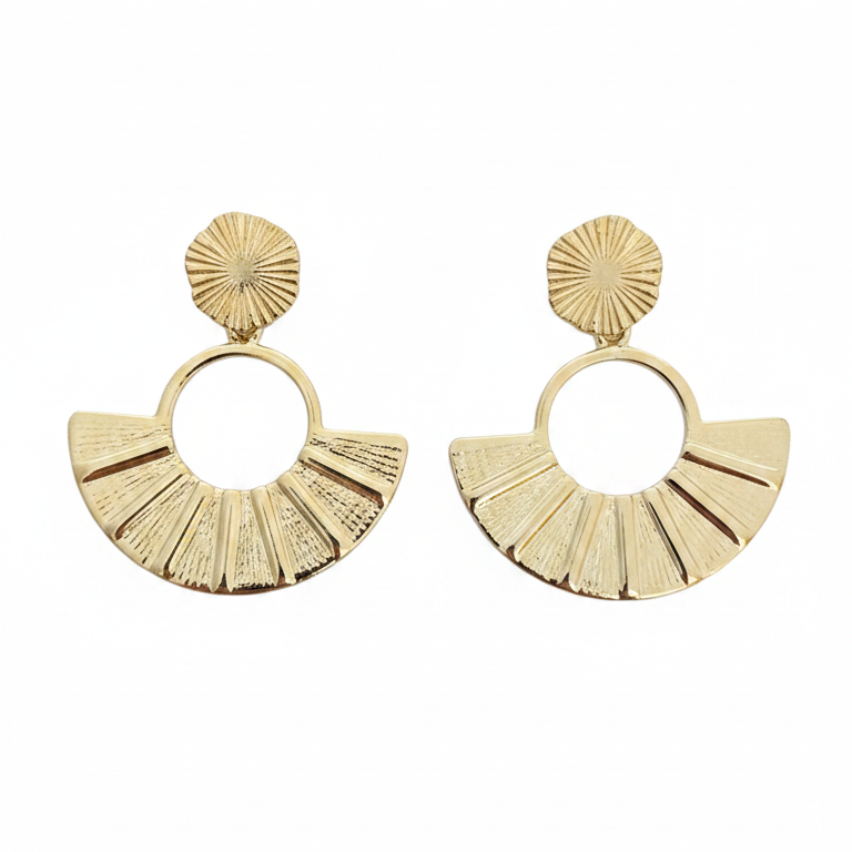 Solaire Drops — sun-inspired gold drop earrings | THE ARCIVE