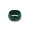 Jade Green Resin Bangle — deep emerald green cuff bracelet | THE ARCIVE