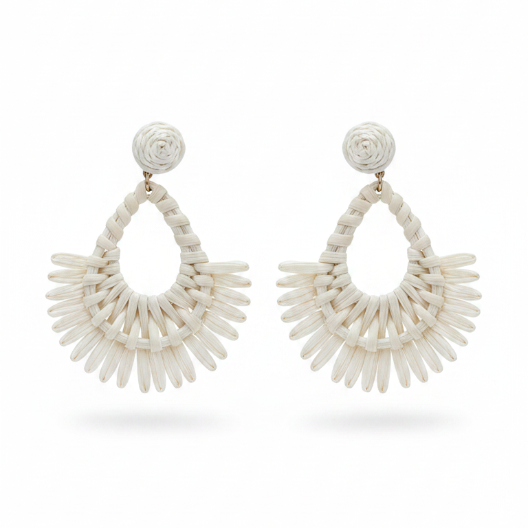 Tressé Drops — woven macramé drop earrings detail | THE ARCIVE