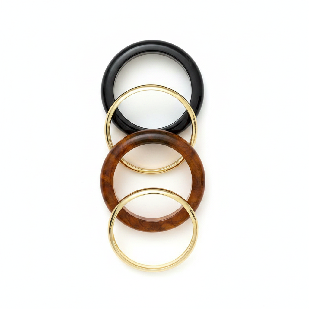 Gold Bangle Set — stackable 18K gold plated bangles | THE ARCIVE
